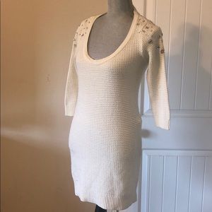 ASOS light sweater dress / long top rhinestones